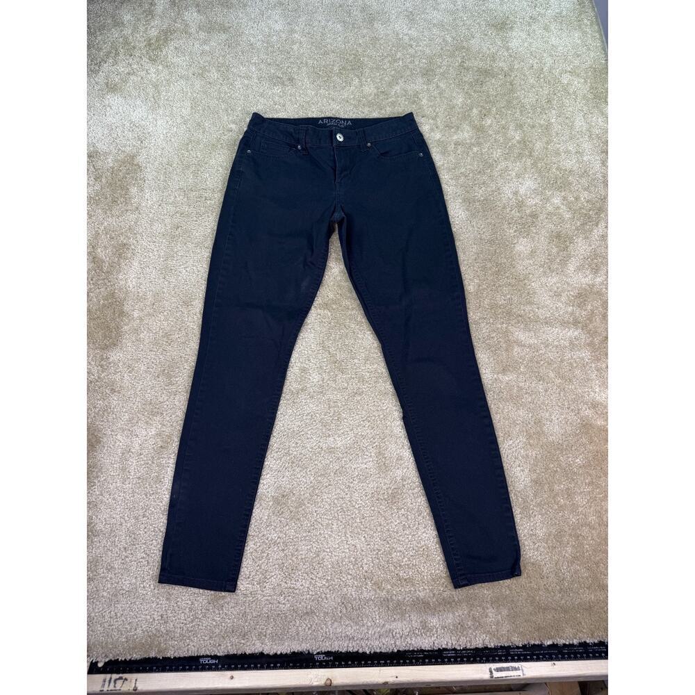 Arizona Jean Co, Women's Size 5 Black Denim Low Rise Straight Ankle Jeans B544